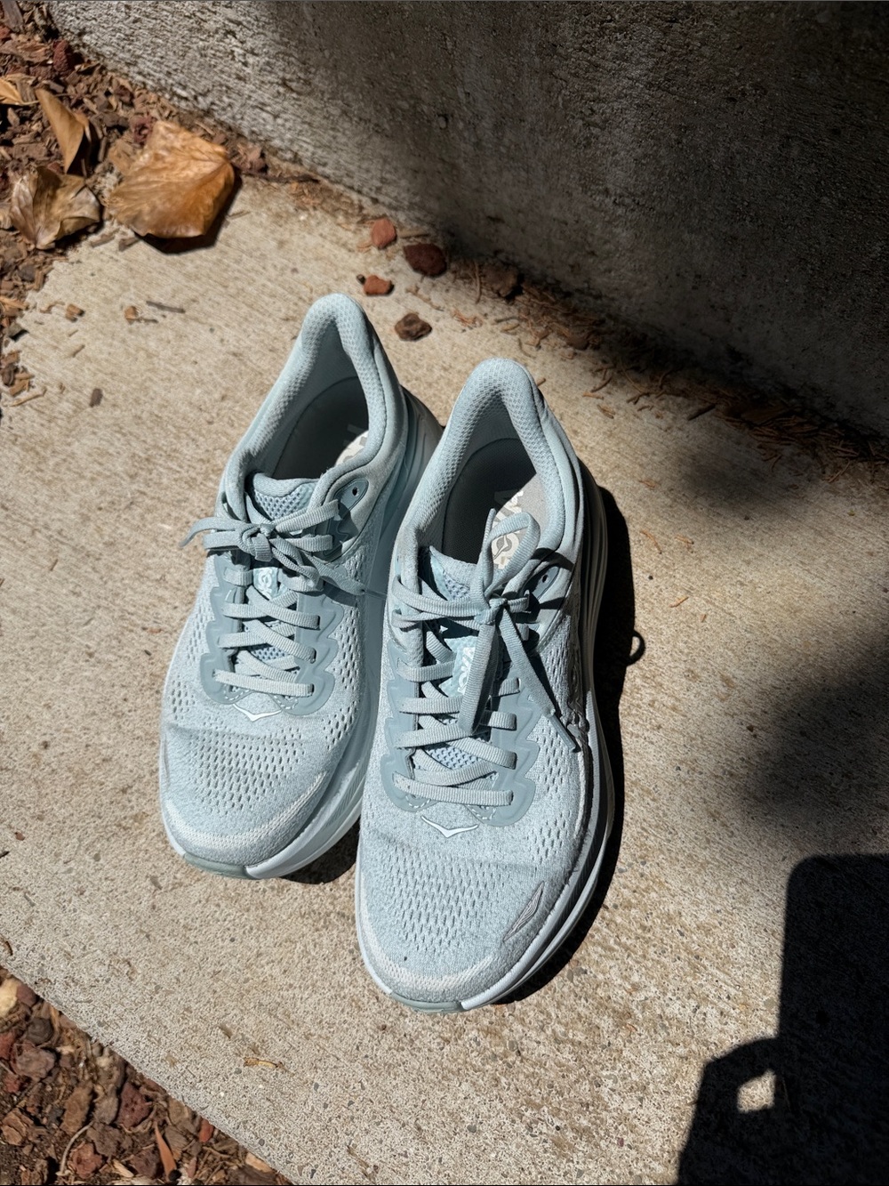 Hoka bondi 9 Women's Light Blue Running Shoes